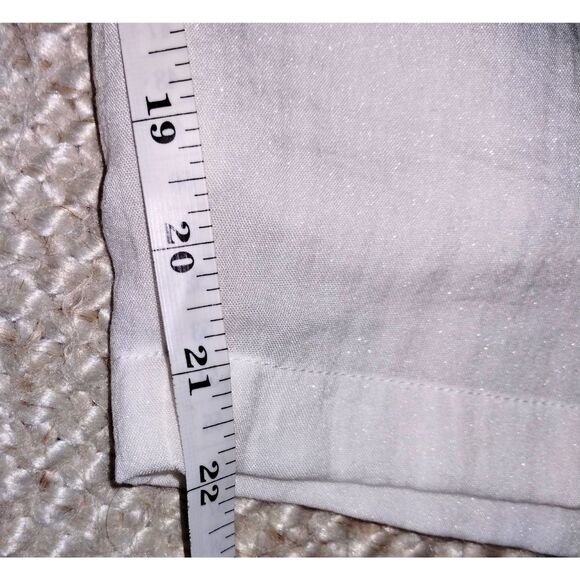 Women's Charter Club Pant Shop Classic Fit Linen White w/Shimmer Pants (Sz 18) - Picture 10 of 10